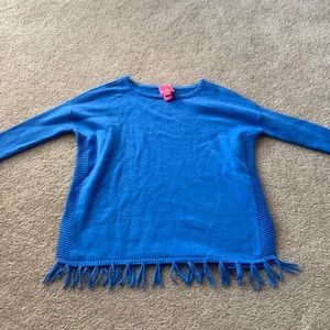 Blue Lilly Pulitzer sweater. Light weight 4-5